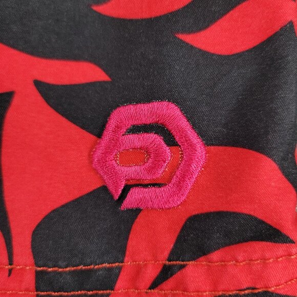 Op Ocean Pacific Shorts Men Medium Red Swim Trunks Logo Pocket Drawstring Lining - Picture 6 of 14